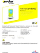 TDS webersan presto 100