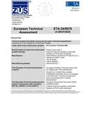 EnveoTherm Excellent MW ETA certification